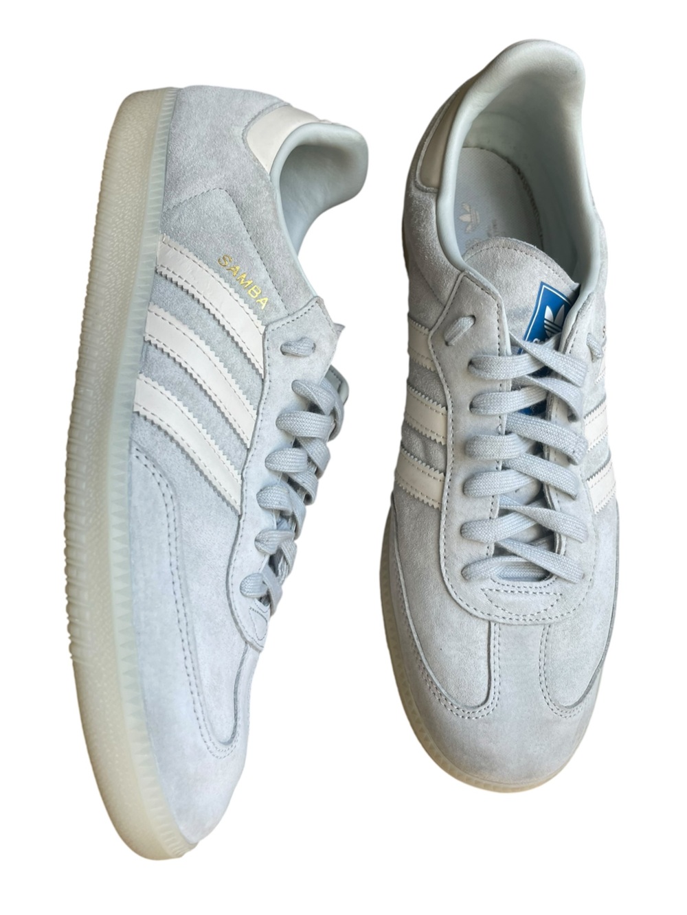 Adidas Originals Samba OG WONDER SILVER OFF WHITE Men's 11.5 Suede Sneakers Shoe
